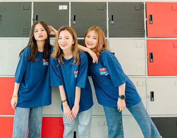 Áo đồng phục xanh coban