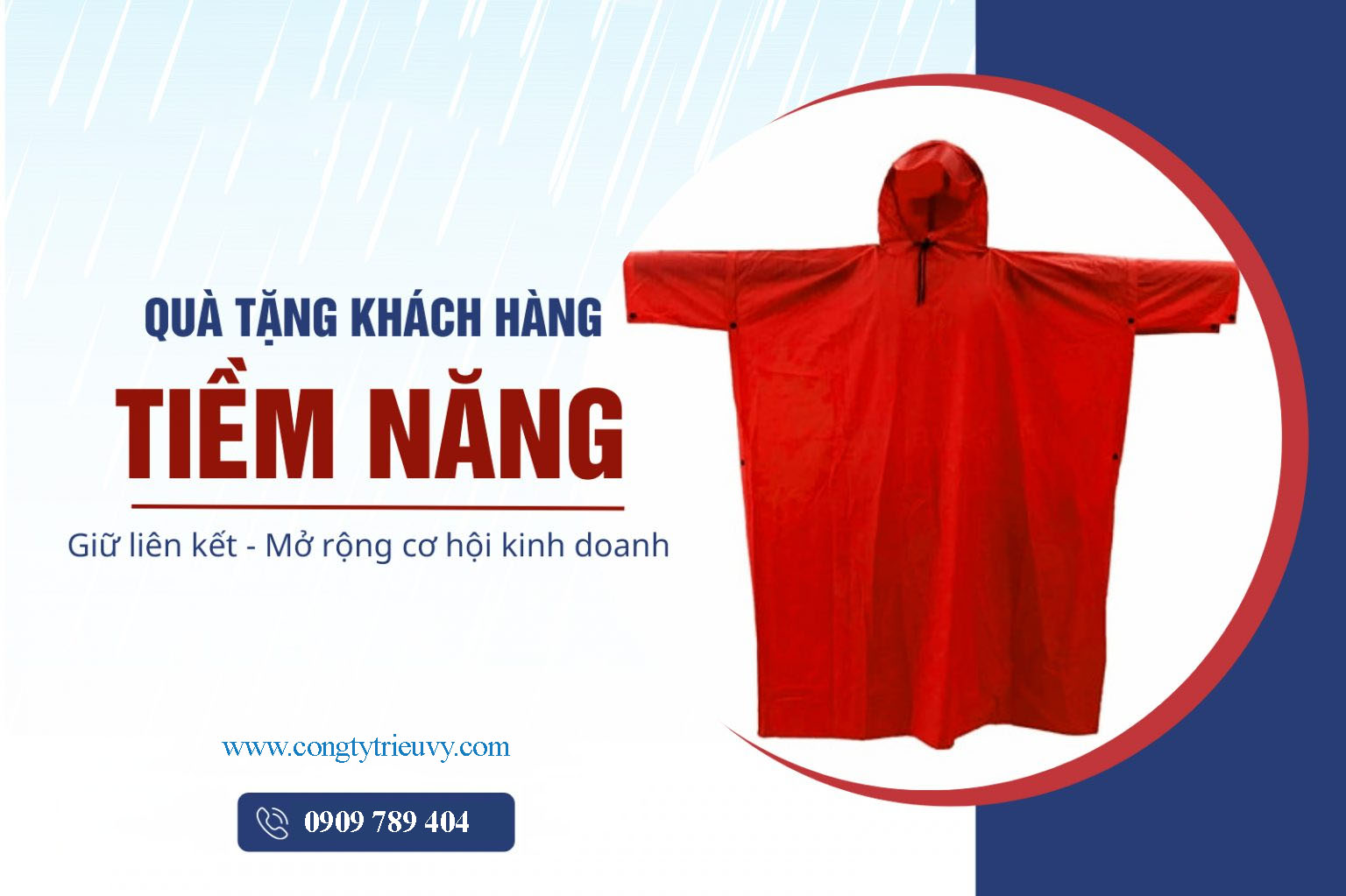 Thu hút khách hàng tiềm năng với áo mưa quảng cáo